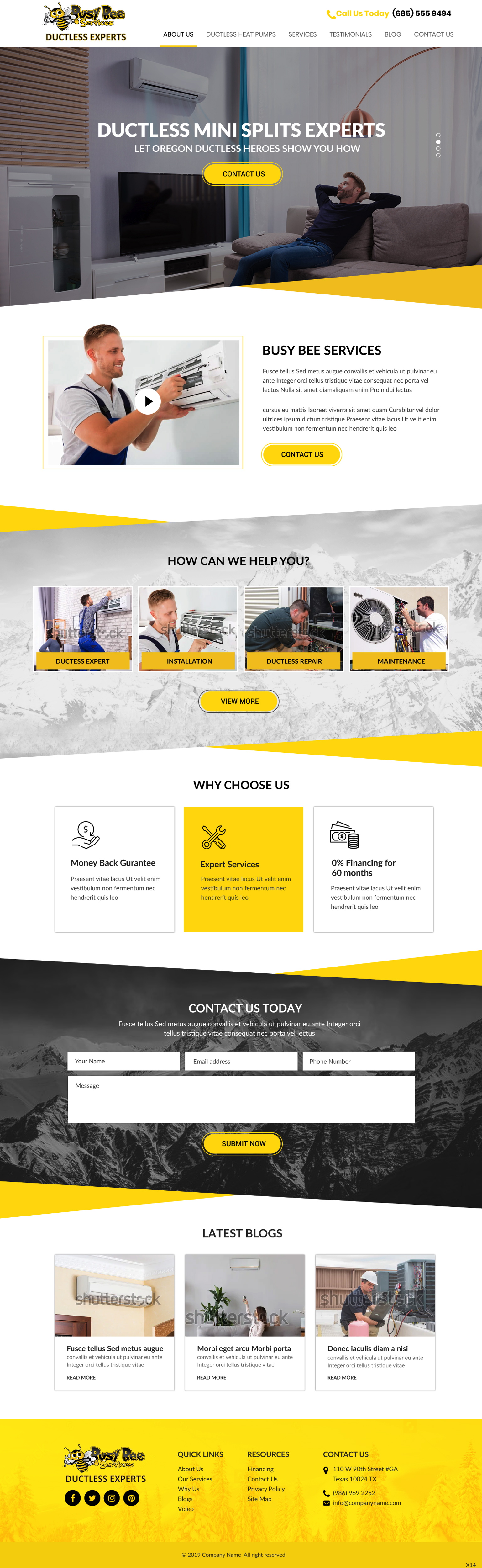 Web Design by pb for Busy Bee Services | Design #23315676