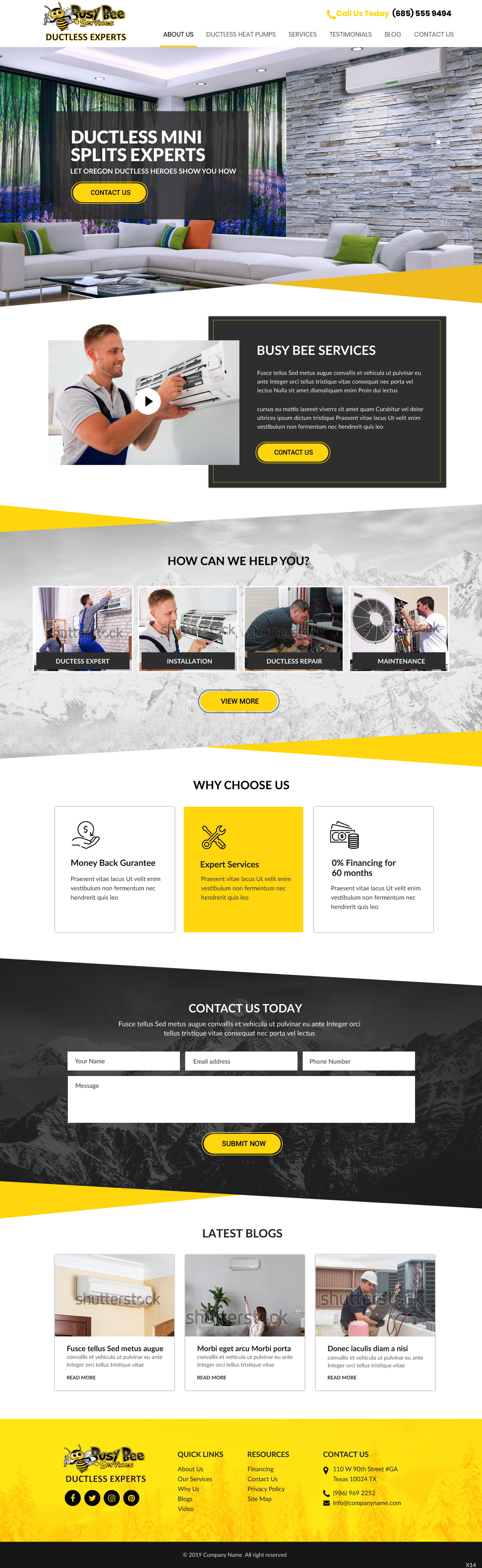 Web Design by pb for Busy Bee Services | Design #23315677
