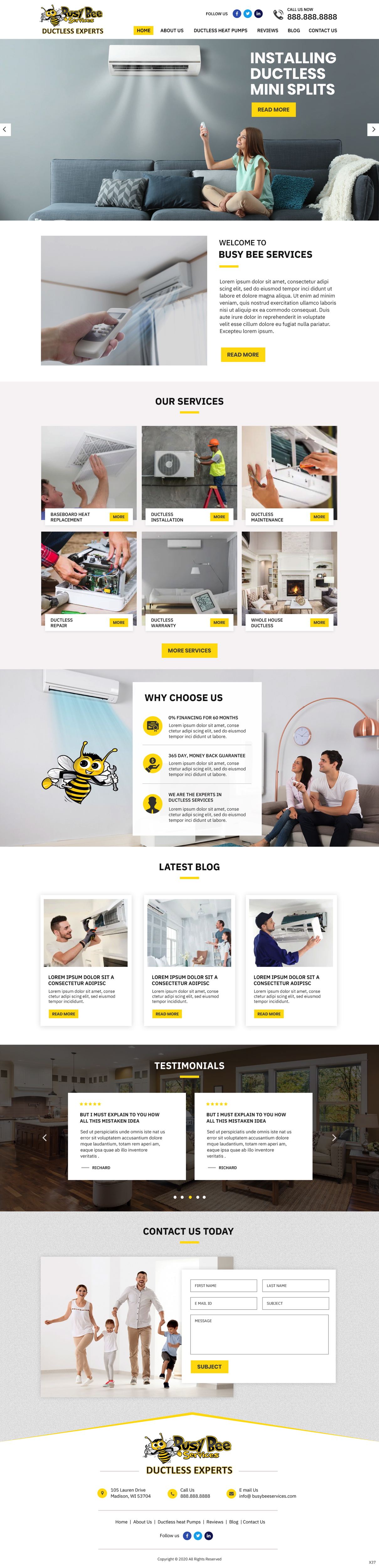 Web Design by pb for Busy Bee Services | Design #23315678