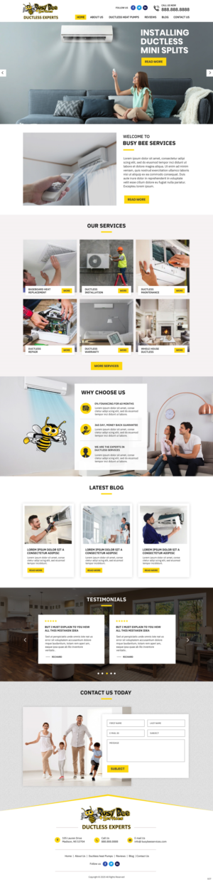 Web Design by pb for Busy Bee Services | Design: #23315678