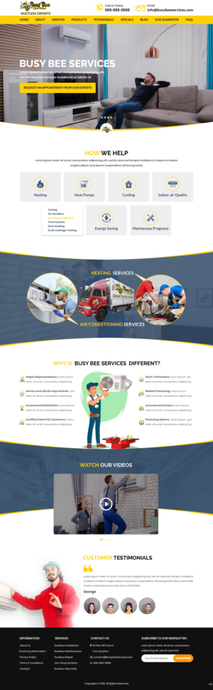 Web Design by pb for Busy Bee Services | Design: #23320584