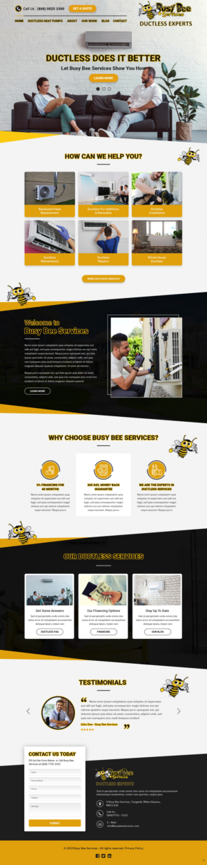 Web Design by pb for Busy Bee Services | Design #23337941
