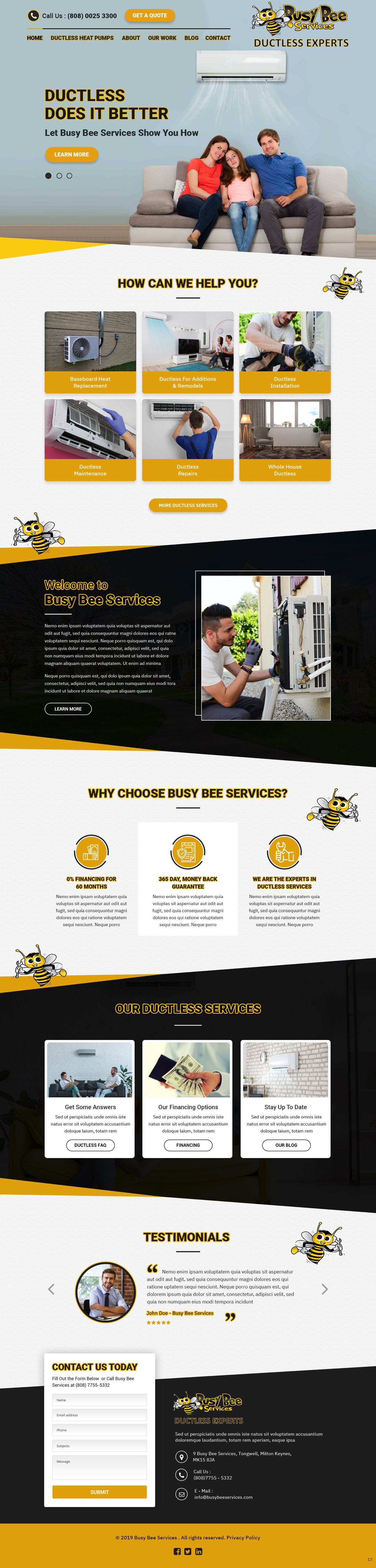 Web Design by pb for Busy Bee Services | Design #23337942