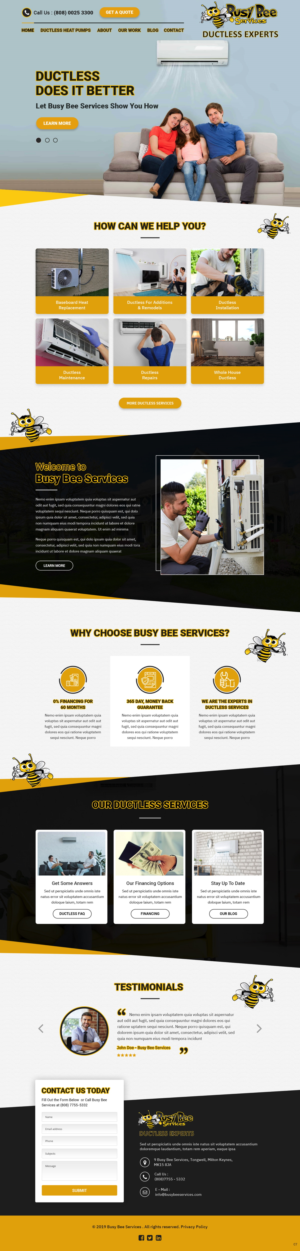 Web Design by pb for Busy Bee Services | Design: #23337942