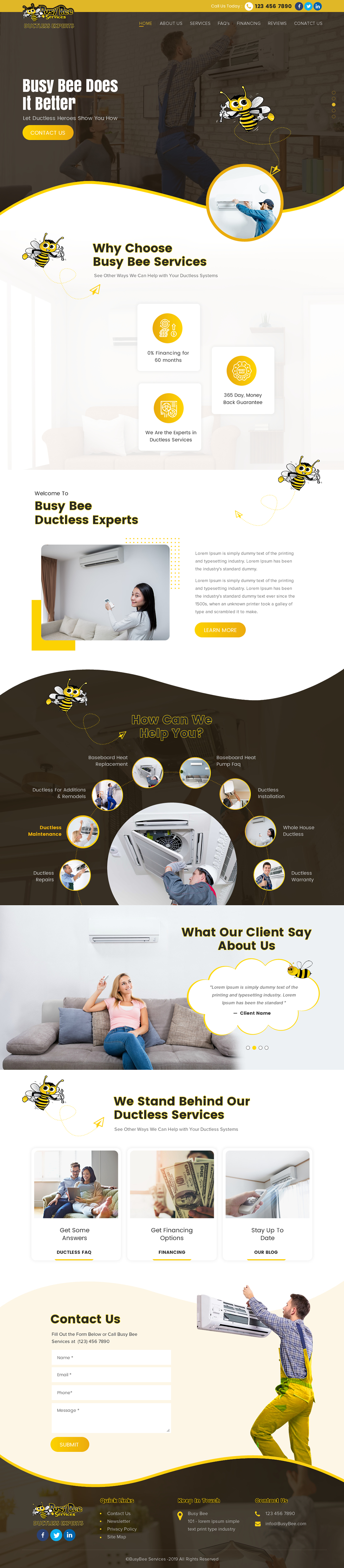 Web Design by rightway for Busy Bee Services | Design #23316223
