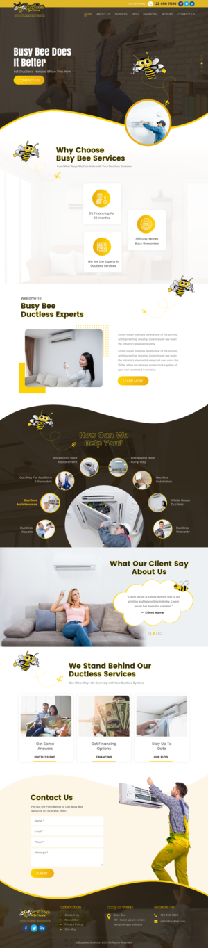 Web Design by rightway for Busy Bee Services | Design #23316223