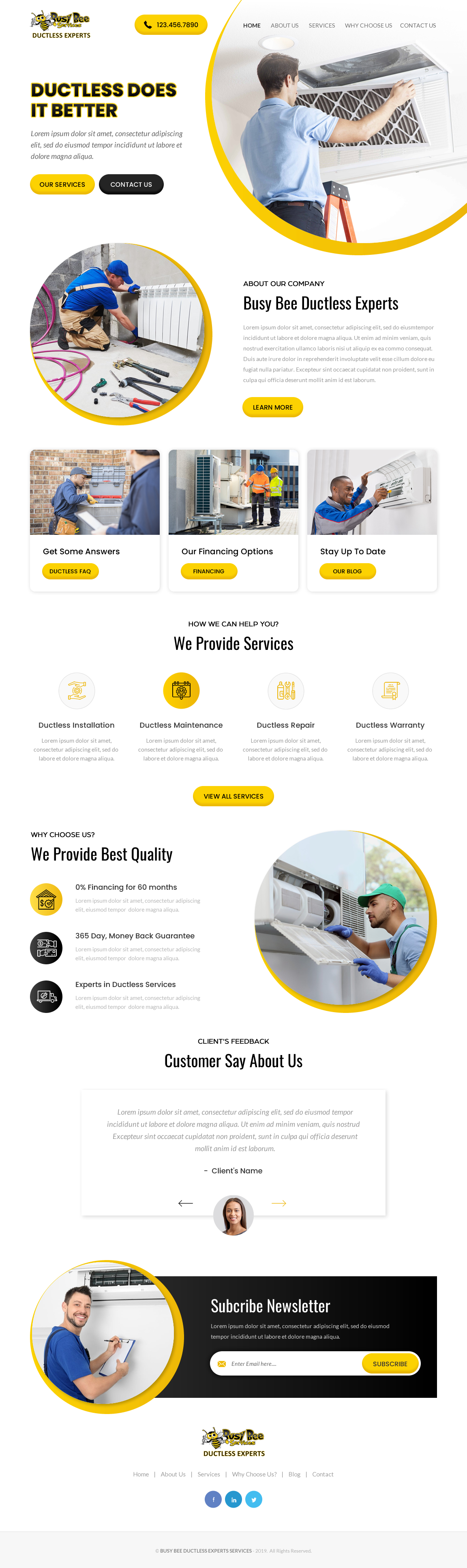Web Design by rightway for Busy Bee Services | Design #23316226