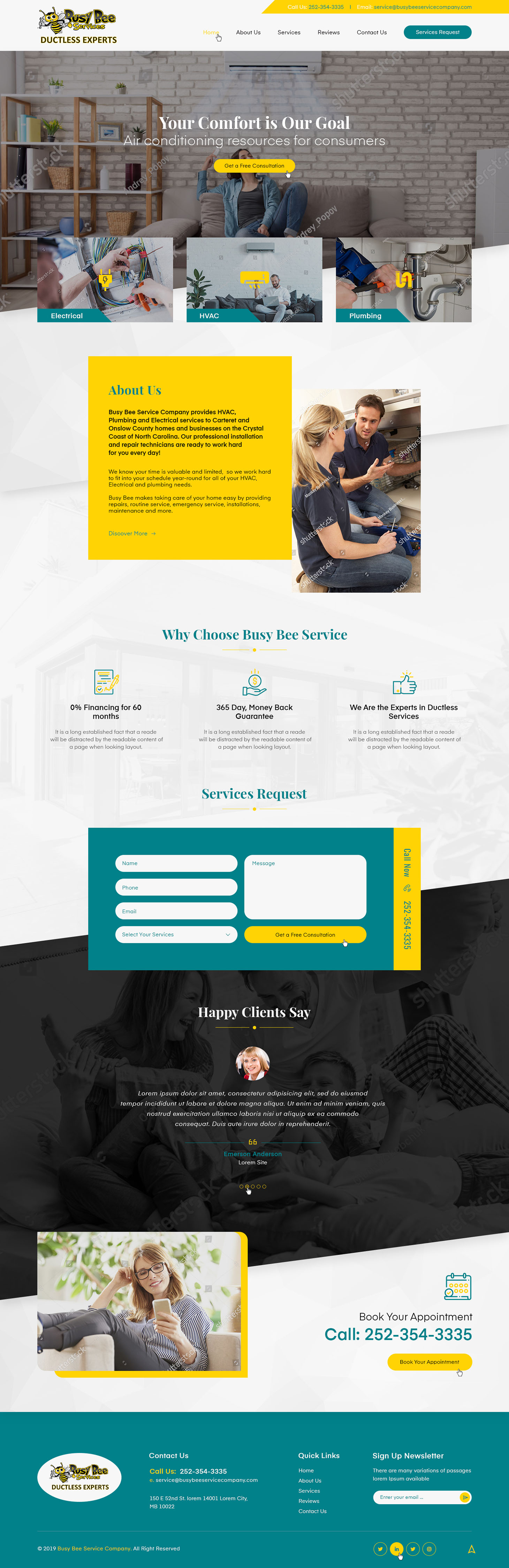 Web Design by Ved Web Services for Busy Bee Services | Design #23315349