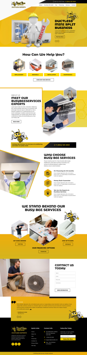 Web Design by sai.designer87 for Busy Bee Services | Design: #23328052