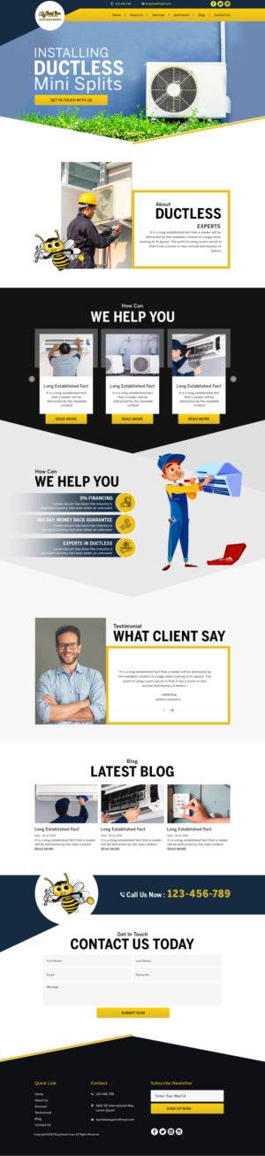 Web Design by sai.designer87 for Busy Bee Services | Design: #23328053