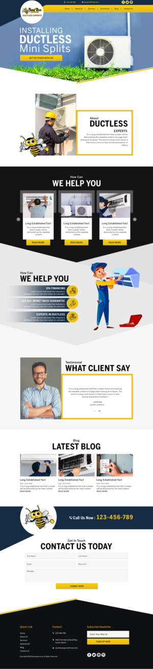 Web Design by sai.designer87 for Busy Bee Services | Design #23330992