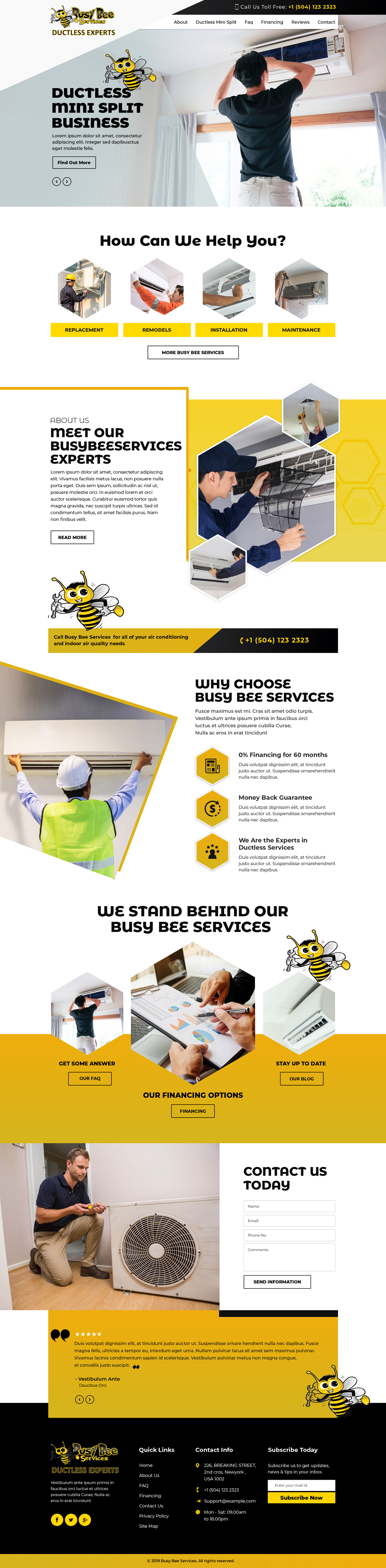 Diseño Web por sai.designer87 para Busy Bee Services | Diseño #23330994