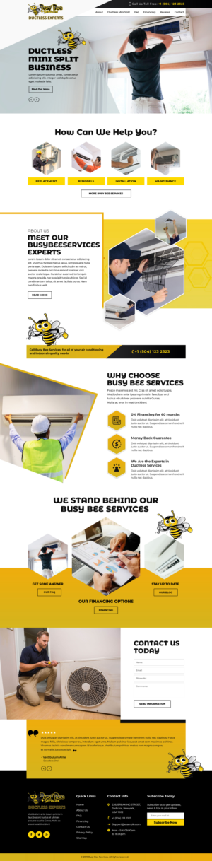 Ductless Mini Split Business Website | Web Design by sai.designer87