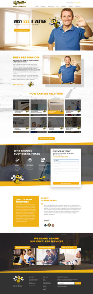 Ductless Mini Split Business Website | Web Design by lemosys infotech