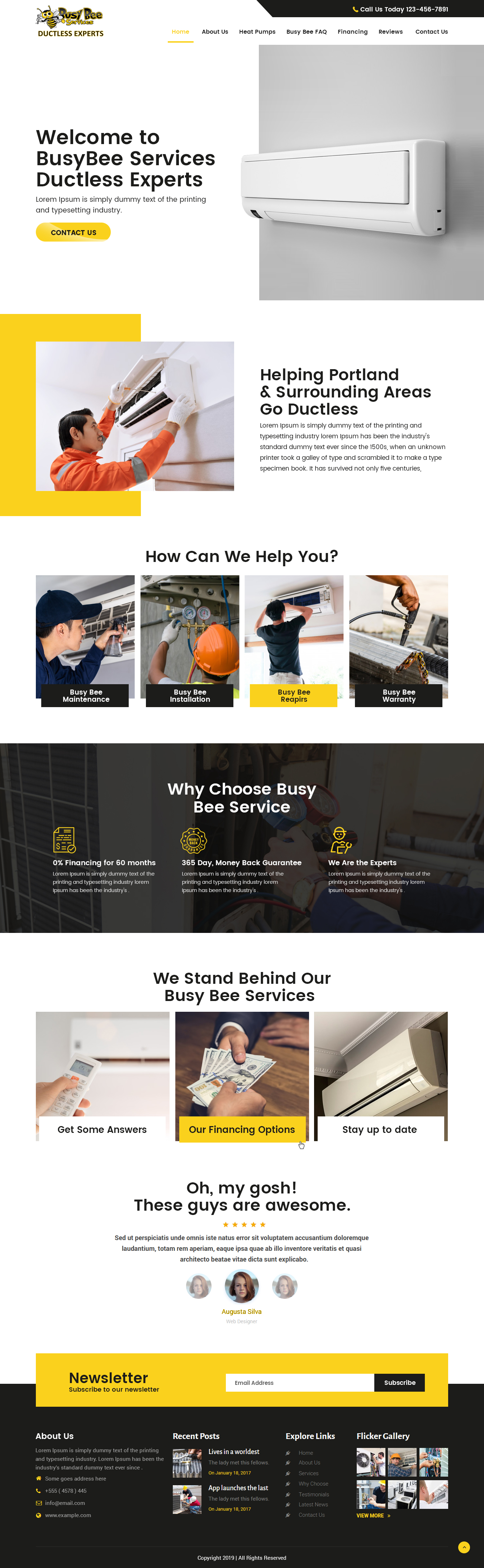 Web Design by nzdesigners for Busy Bee Services | Design #23315897