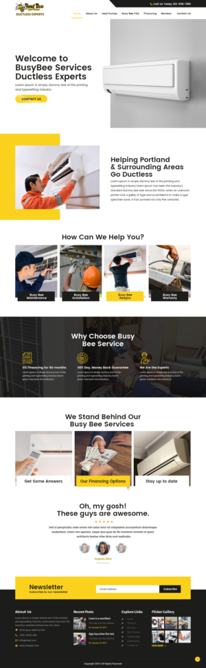 Web Design by nzdesigners for Busy Bee Services | Design #23315897