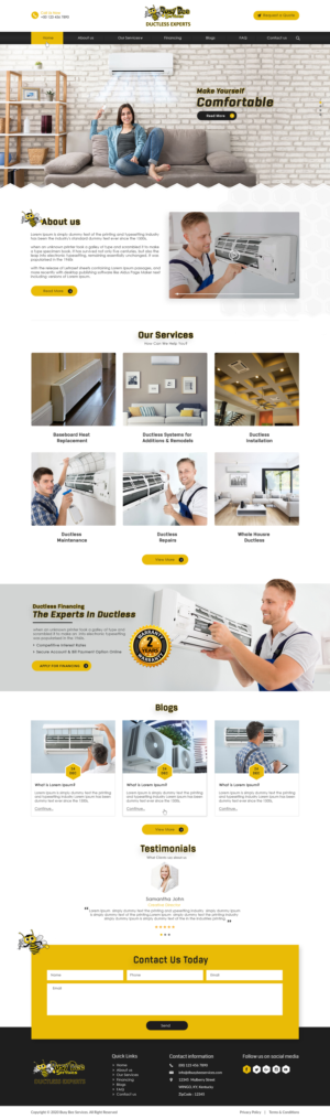 Web Design by bdesigner9 for Busy Bee Services | Design #23318904