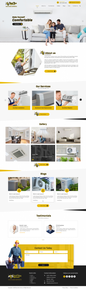Web Design by bdesigner9 for Busy Bee Services | Design: #23329643