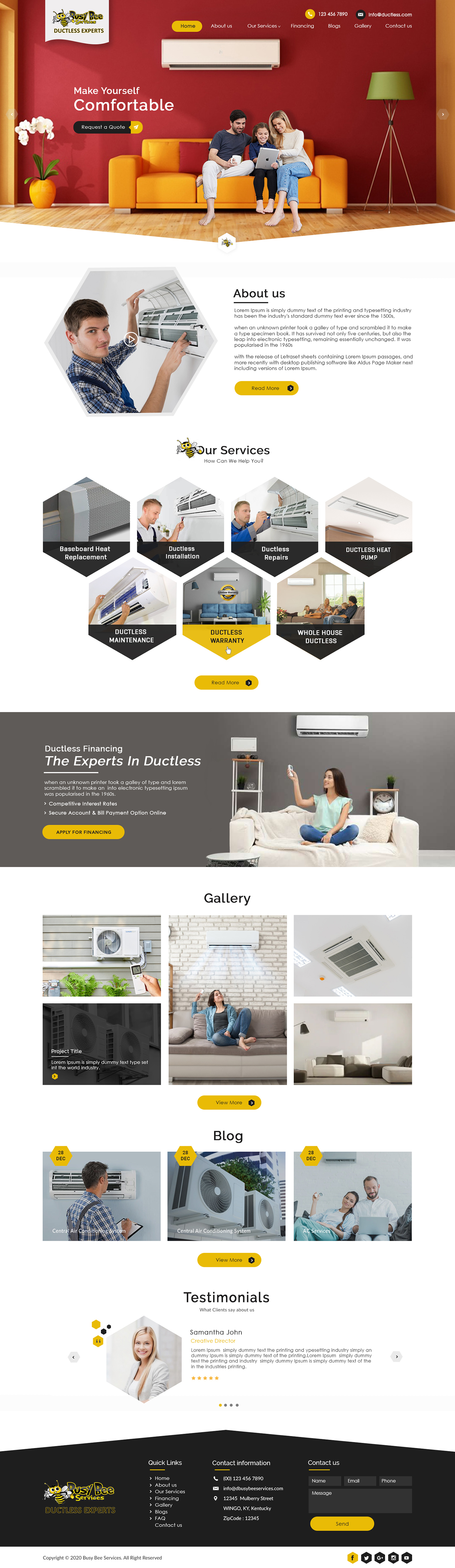 Web Design by bdesigner9 for Busy Bee Services | Design #23337526