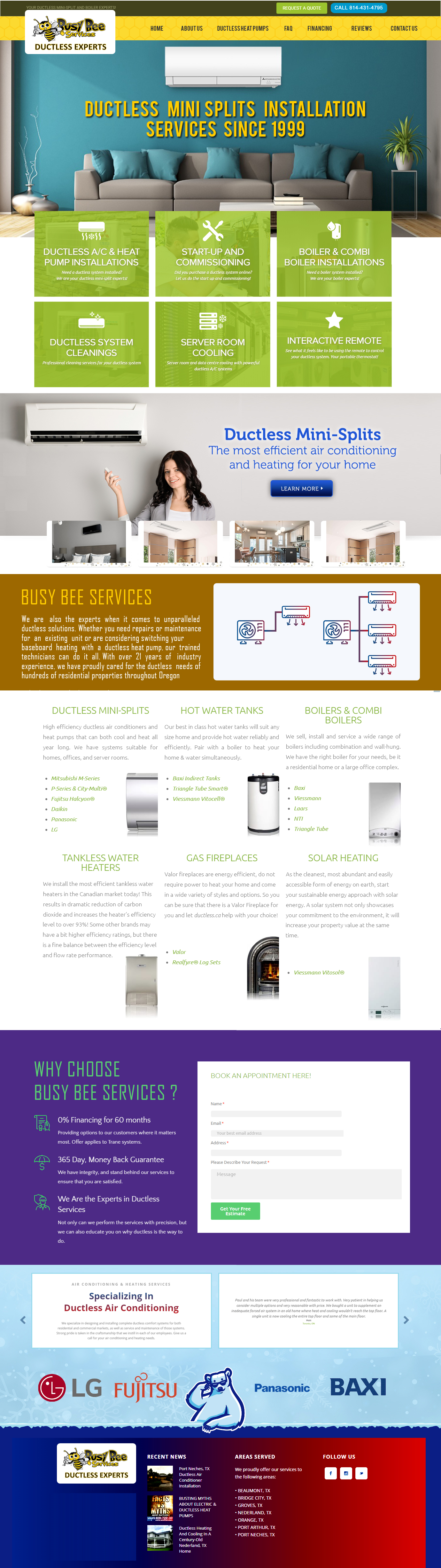 Web Design by R O N I E for Busy Bee Services | Design #23332550