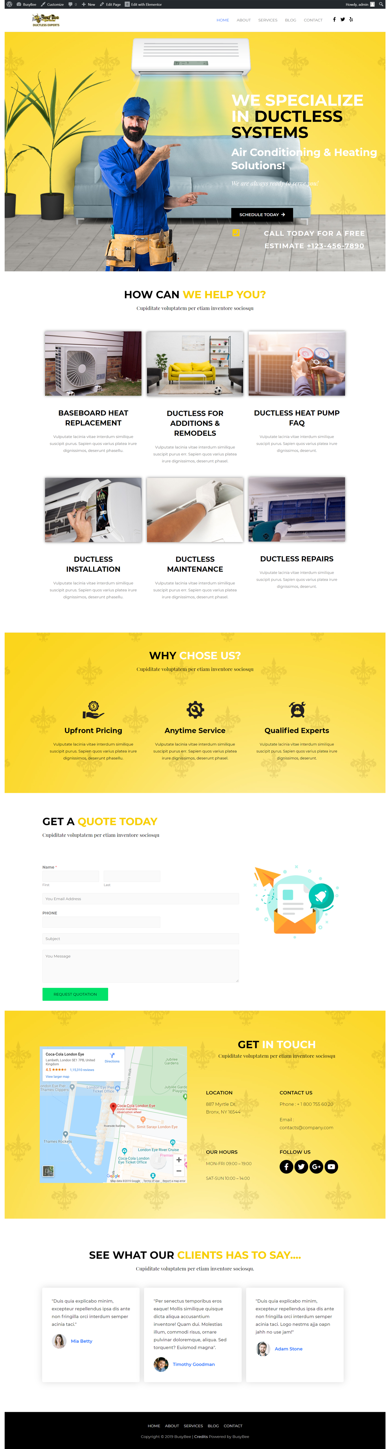 Web Design by JohnDigiTech for Busy Bee Services | Design #23344064