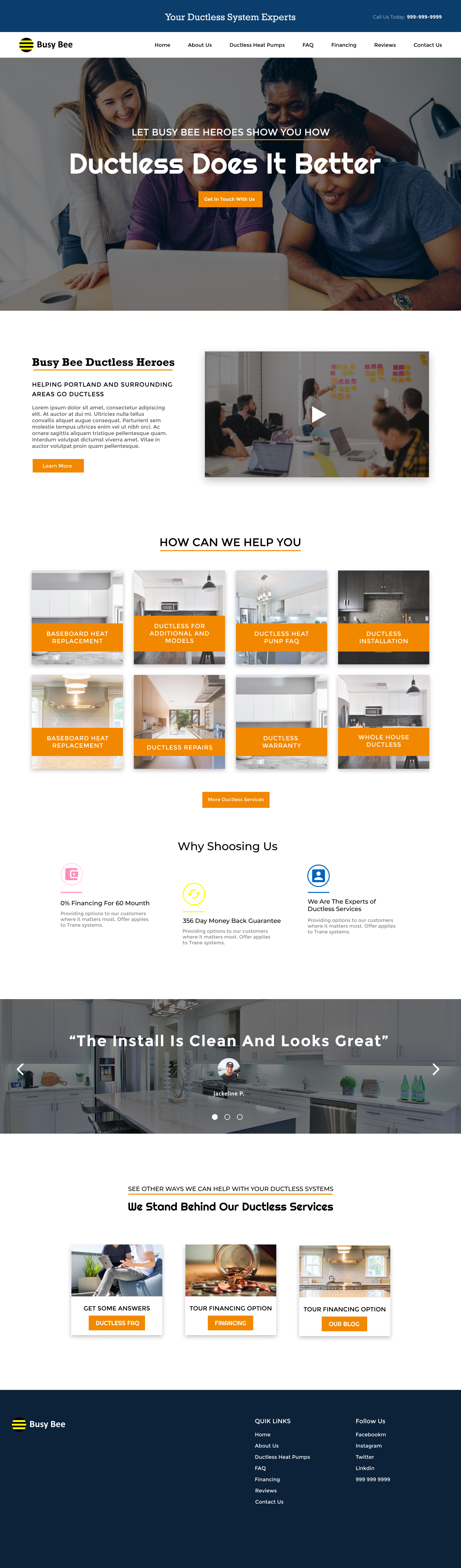 Web Design by fannanezik1 for Busy Bee Services | Design #23339491