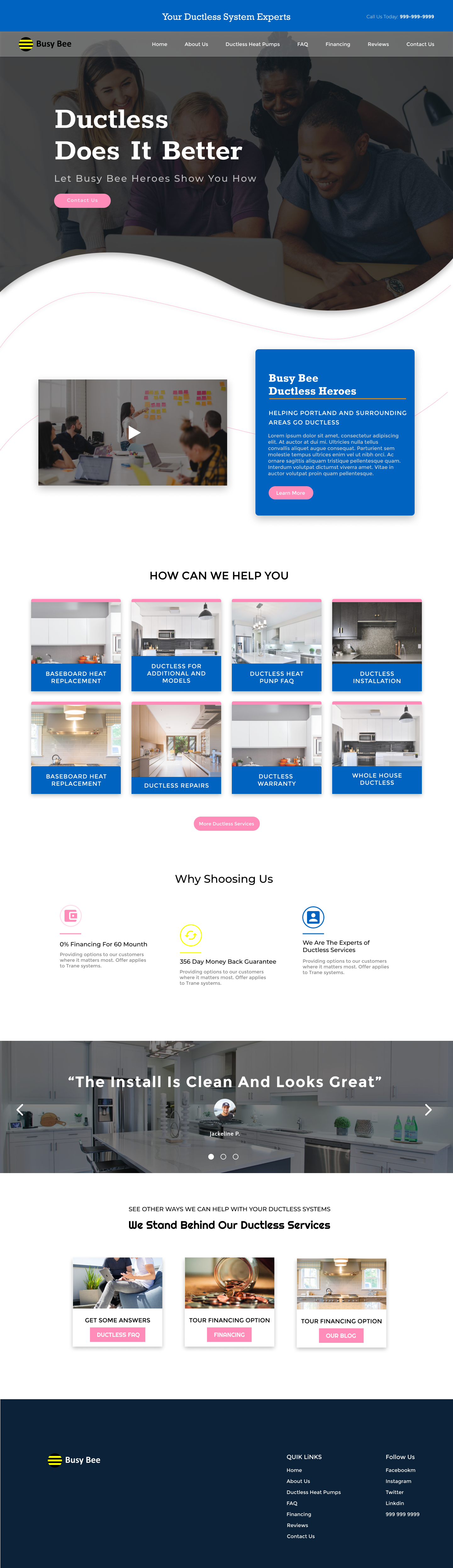 Web Design by fannanezik1 for Busy Bee Services | Design #23339492