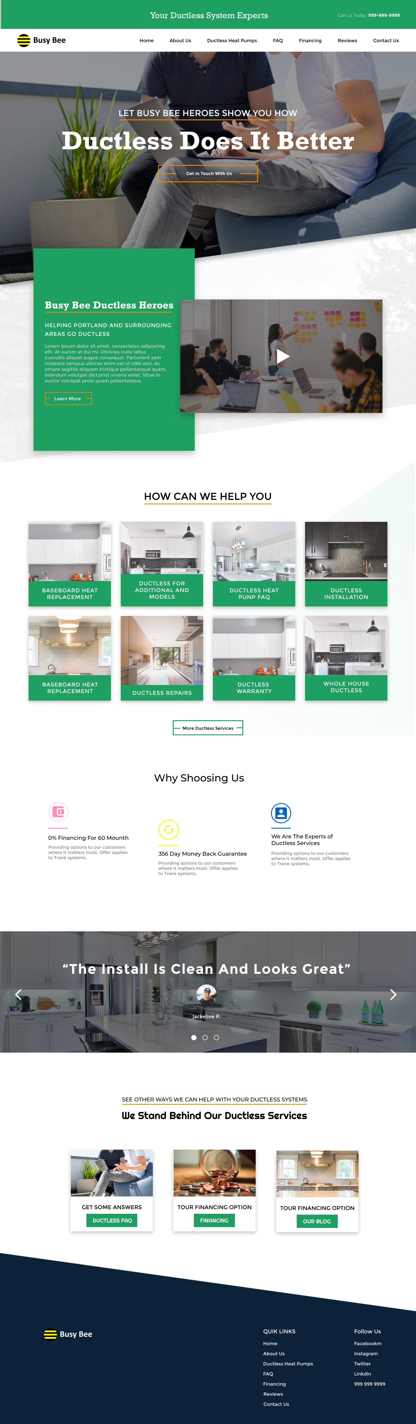 Diseño Web por fannanezik1 para Busy Bee Services | Diseño #23341615