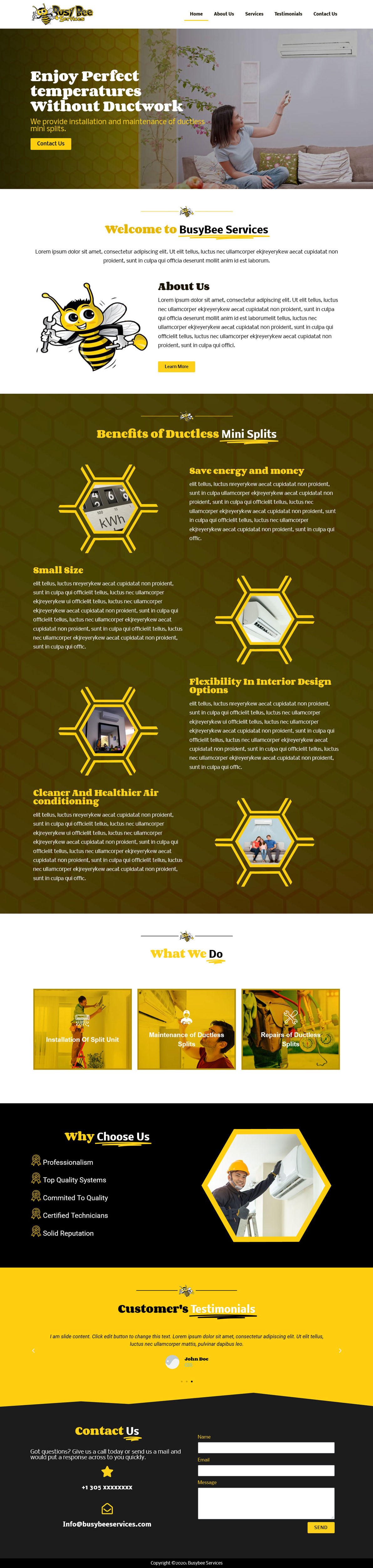 Web Design by Eloquent Designs for Busy Bee Services | Design #23344629