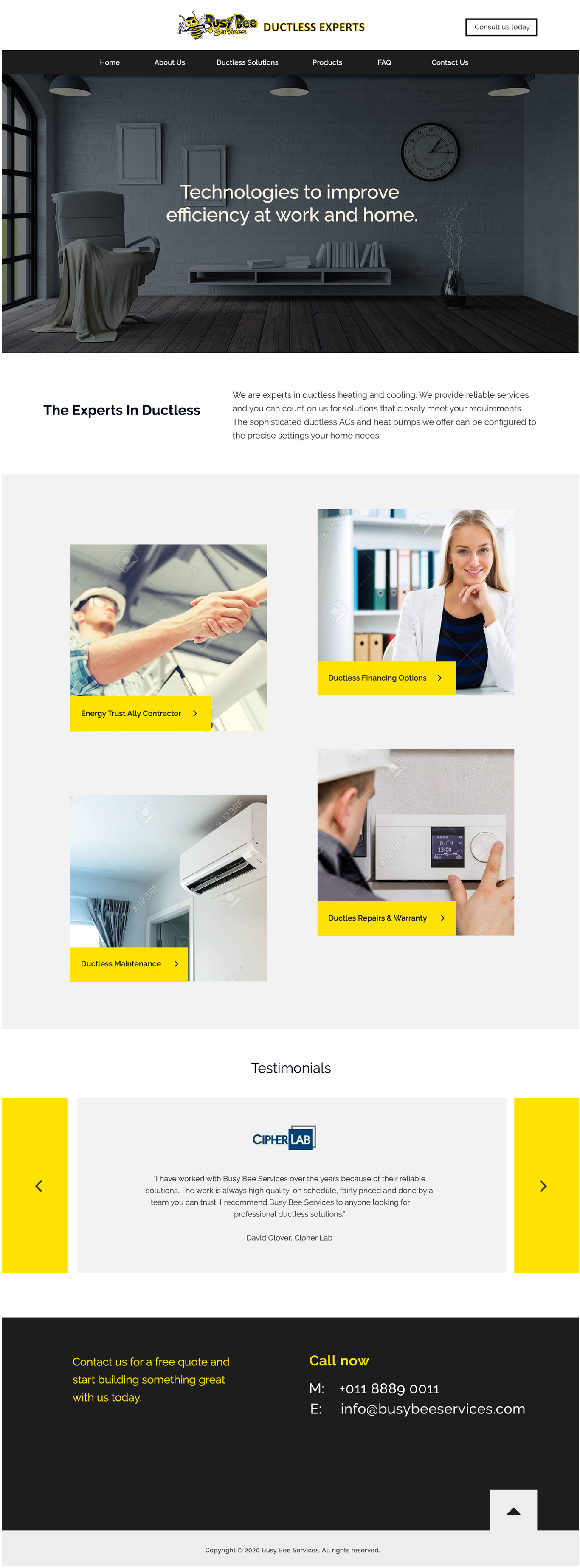Web Design par _triplebytes_ pour Busy Bee Services | Design #23346712