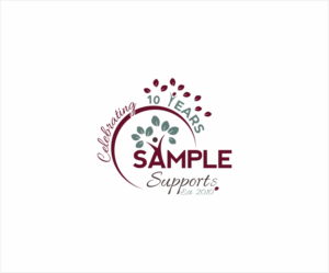 I still want it to say Sample Supports, I just want to see a creative twist on it to "celebrating 10 years" | Logo-Design von Logocraft