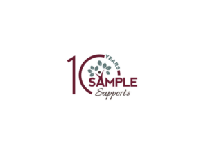 I still want it to say Sample Supports, I just want to see a creative twist on it to "celebrating 10 years" | Logo-Design von Atvento Graphics