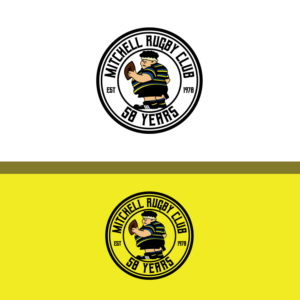"Mitchell Rugby Club" and "50 years". Also include either "Est 1970" or "1970-2020" | Diseño de Logo por Graphic Bricks