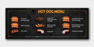 Menu Design by debdesign for Myungrang Hot Dog - San Jose | Design: #23330667