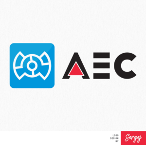 mainly the letters are prominent AEC | Logo Design by z a n a