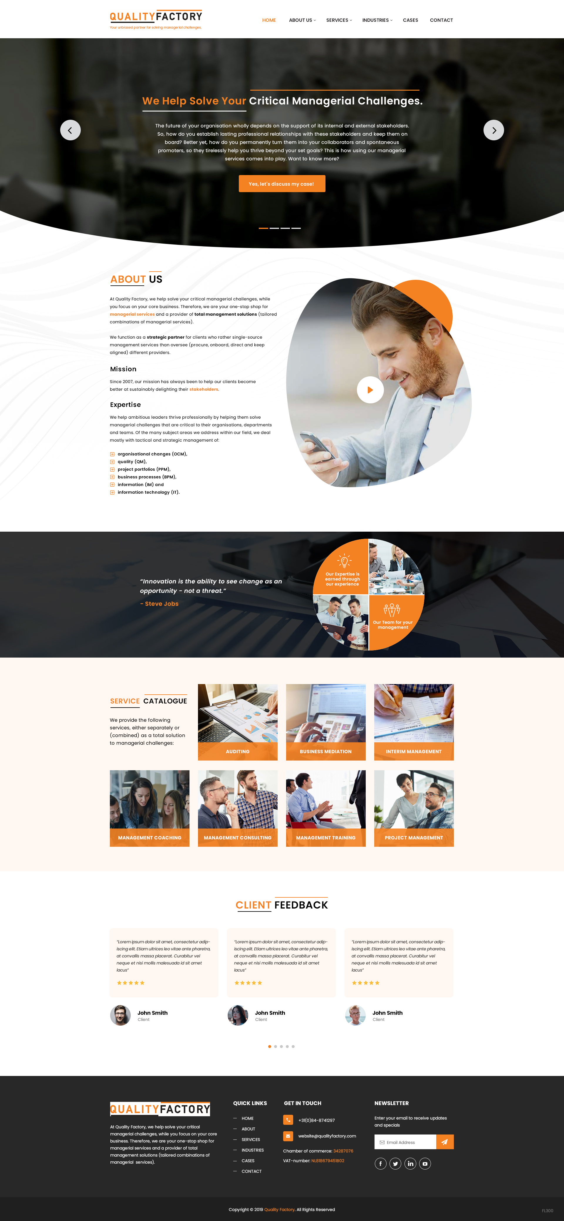 Web Design by pentaxial for Quality Factory | Design #23331053