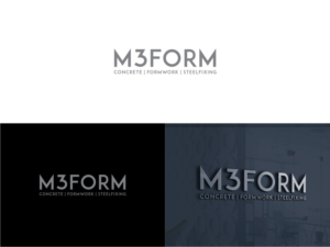 M3FORM & underneath “concrete|formwork|steelfixing “ in smaller lettering  | Logo-Design von Atvento Graphics