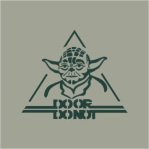 Yoda Stencil + text | Diseño Gráfico por iamrady