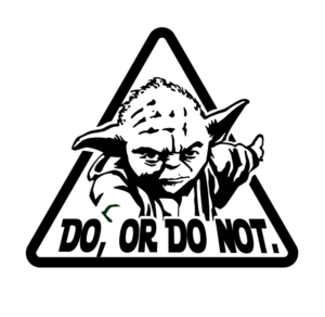 Yoda Stencil + text