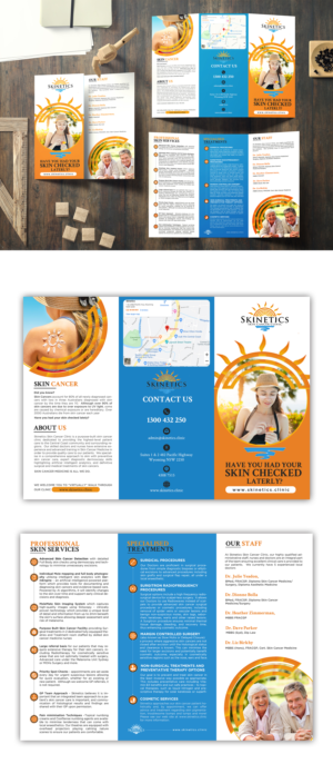 Skin cancer clinic services trifold brochure | Broschüren-Design von ZeneFashions