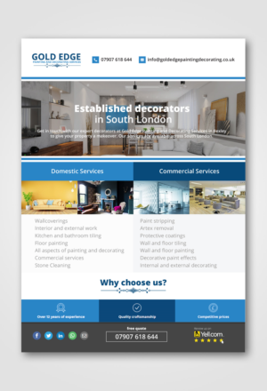 Flyer Design by Nightmist for Gold edge painting and decorating  | Design: #23339817
