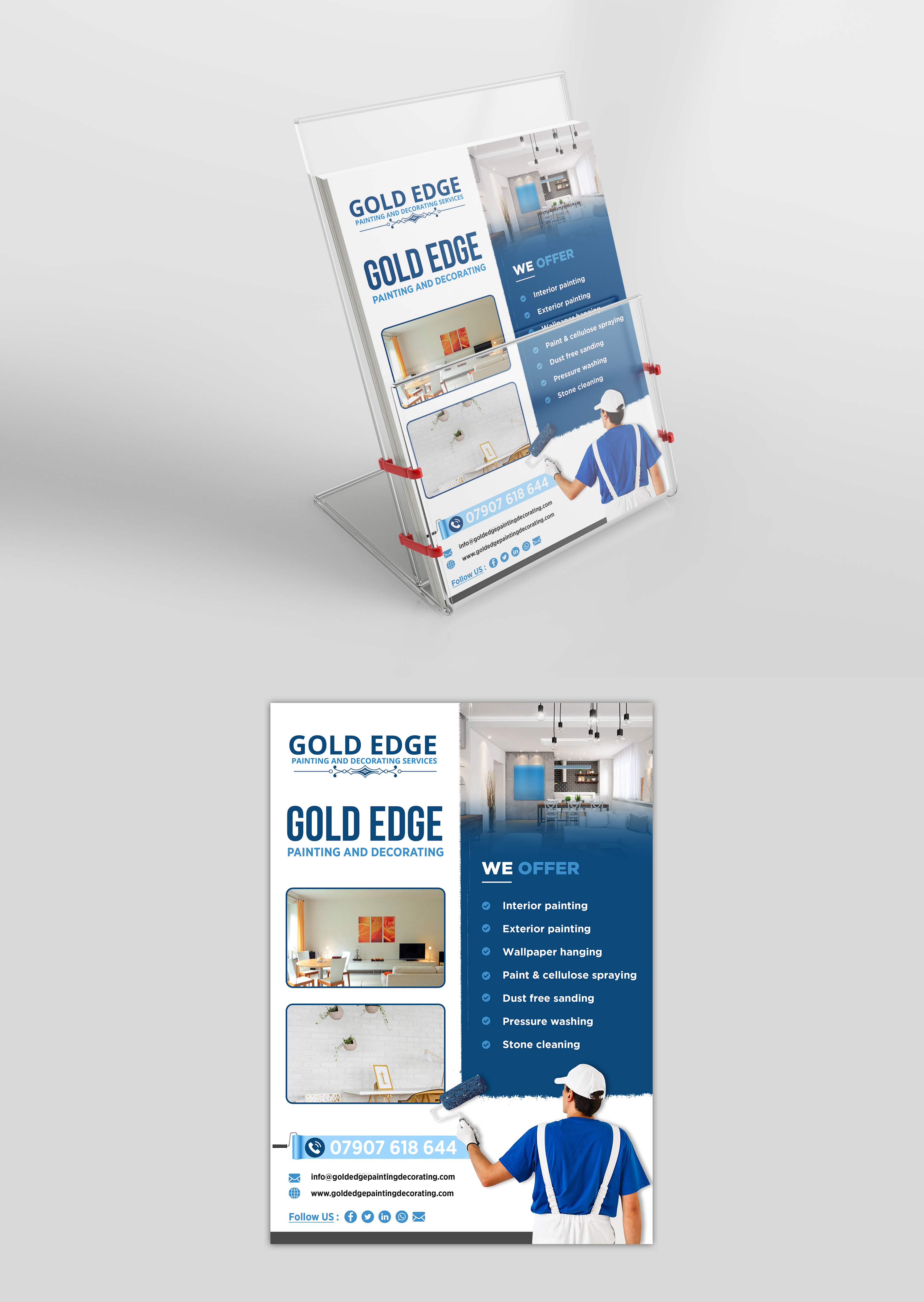 Flyer Design by SWASTIK for Gold edge painting and decorating  | Design #23343414