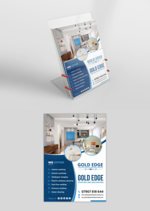 Flyer Design by SWASTIK for Gold edge painting and decorating  | Design: #23343415