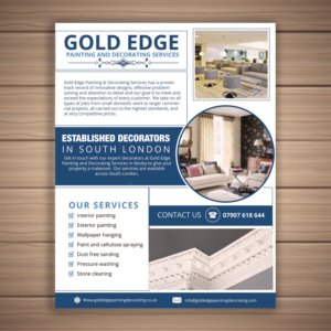 Flyer Design by CreativeFeather for Gold edge painting and decorating  | Design: #23343984