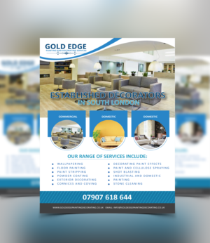 Flyer Design by nafizrahat for Gold edge painting and decorating  | Design: #23343221