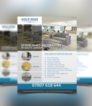 Flyer Design by nafizrahat for Gold edge painting and decorating  | Design #23343954