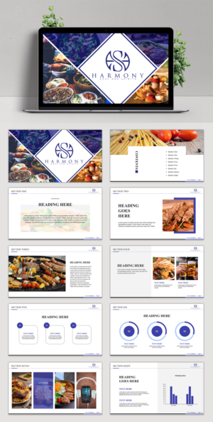 PPT template for HSS.  Whiskey, wine, food, drink and music.  Moments in time | PowerPoint-Design von SAI DESIGNS