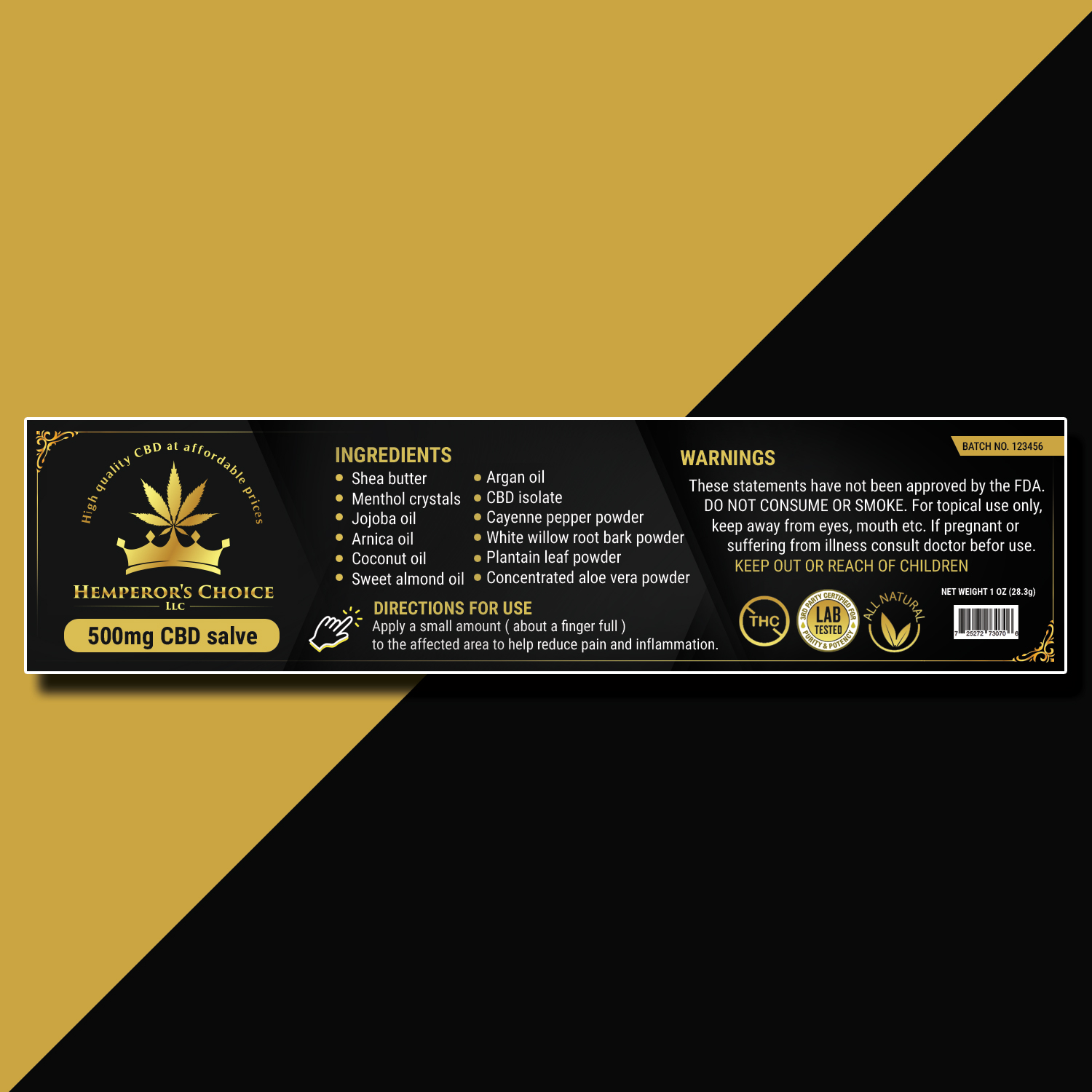 Label Design by uk for Hemperor’s Choice Llc | Design #23345090