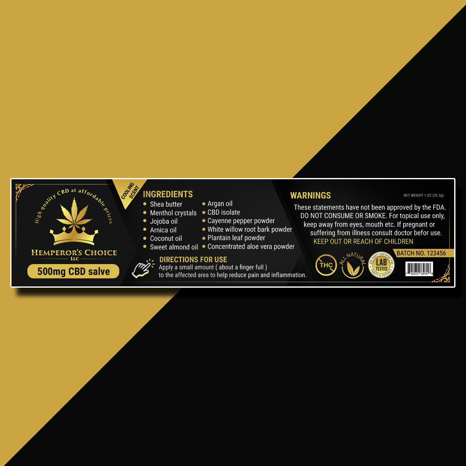 Label Design by uk for Hemperor’s Choice Llc | Design #23346642