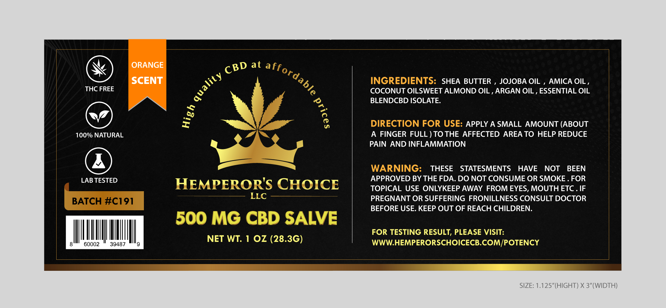 Label Design by Min2 for Hemperor’s Choice Llc | Design #23348528